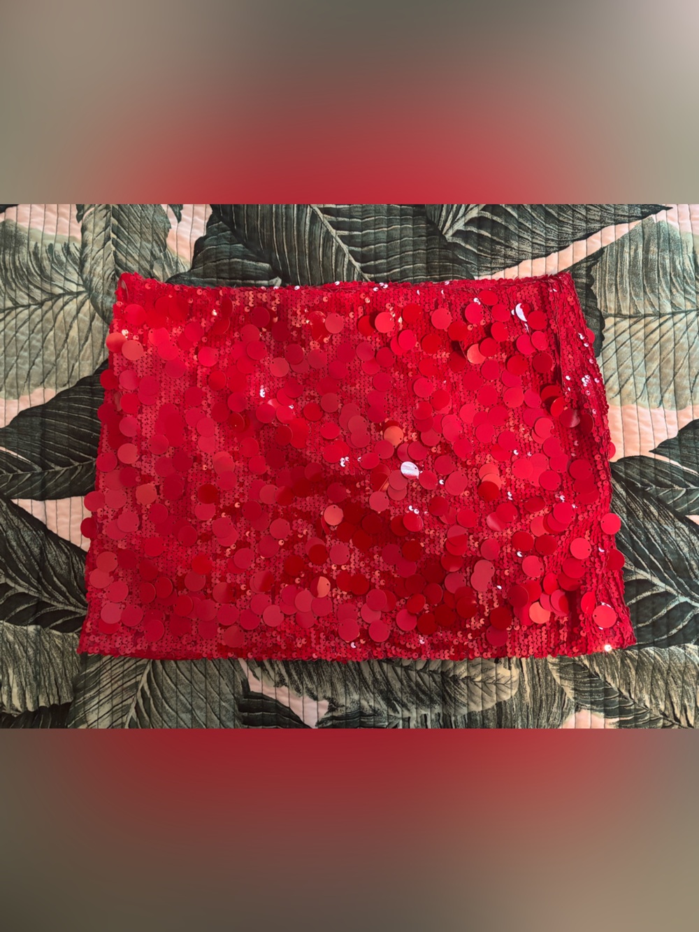Edikted Red Sequin Mini Skirt - Women